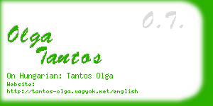 olga tantos business card